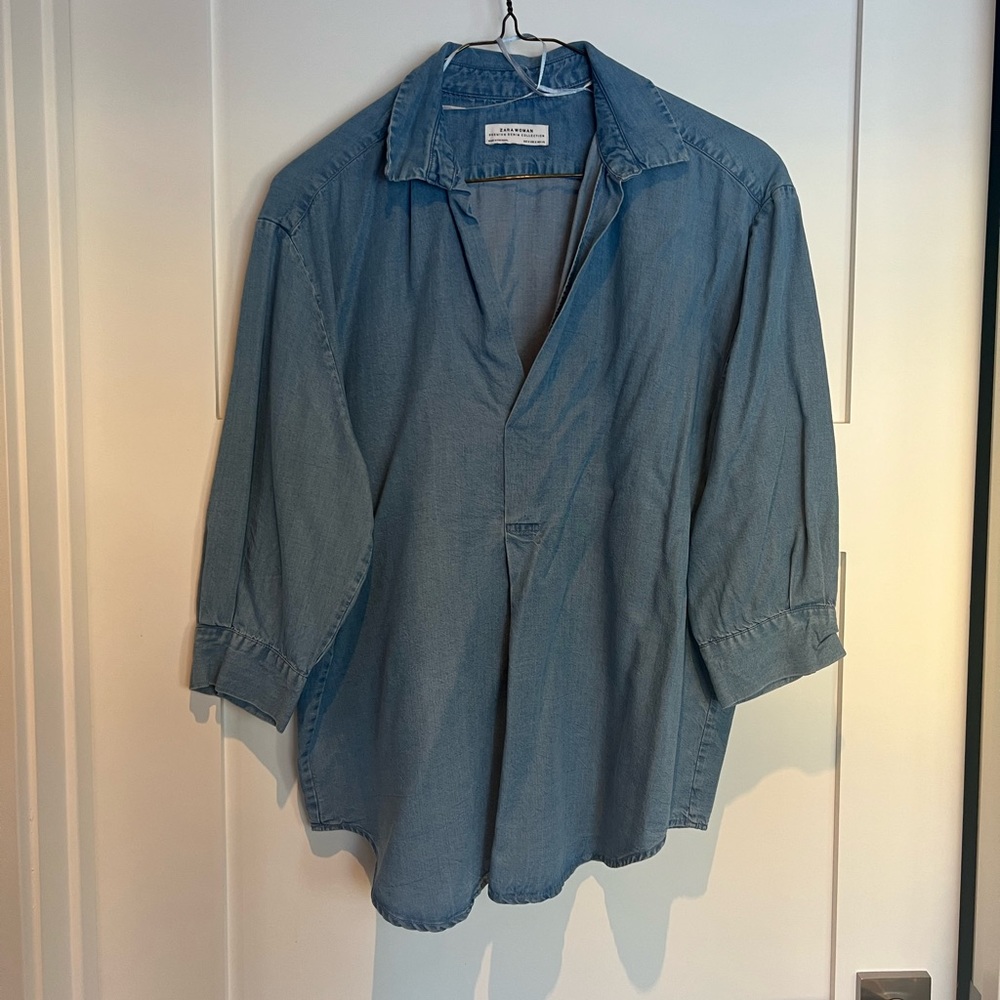 Zara Denim Top